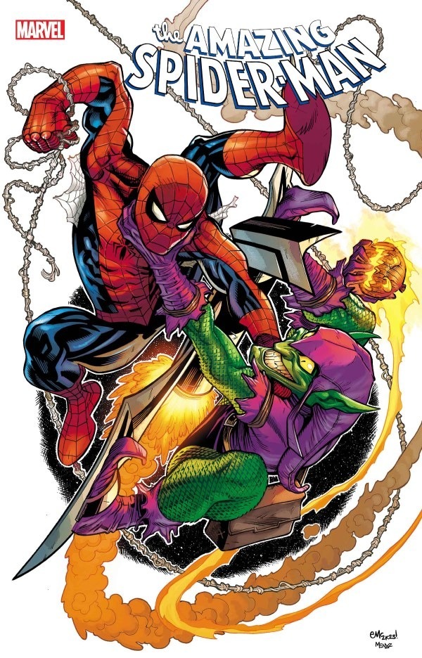 Spider-Man battles the Green Goblin