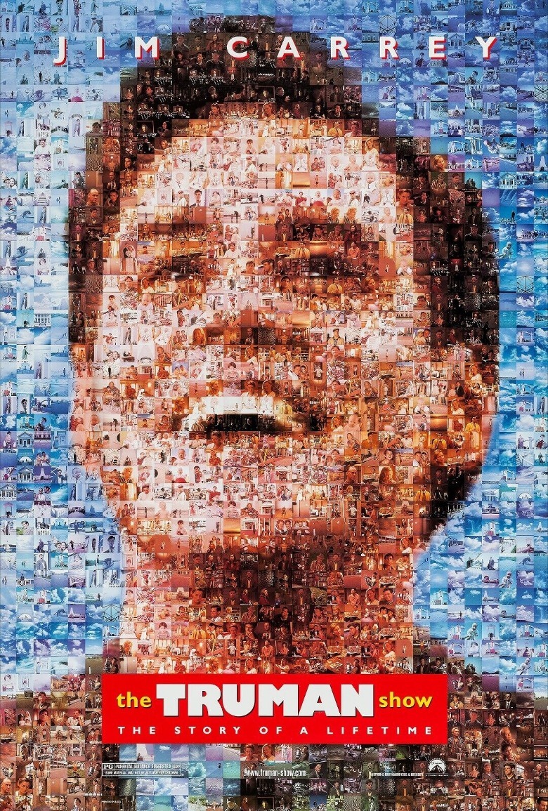 Truman Burbank's face in mosaic